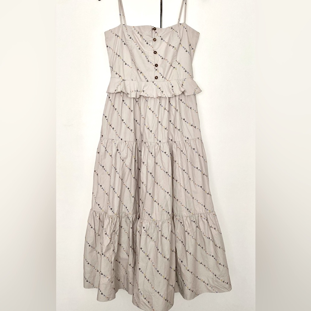 Ganni printed poplin dress